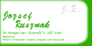 jozsef rusznak business card